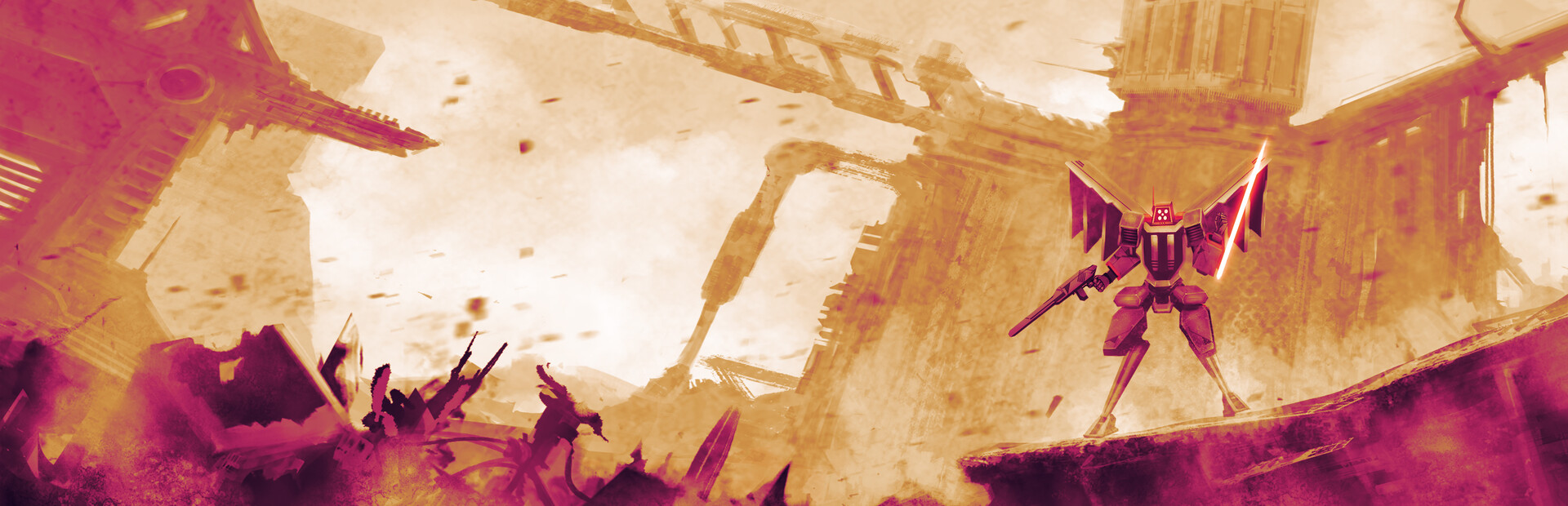 RIG Riot mech moving through the Megastructure